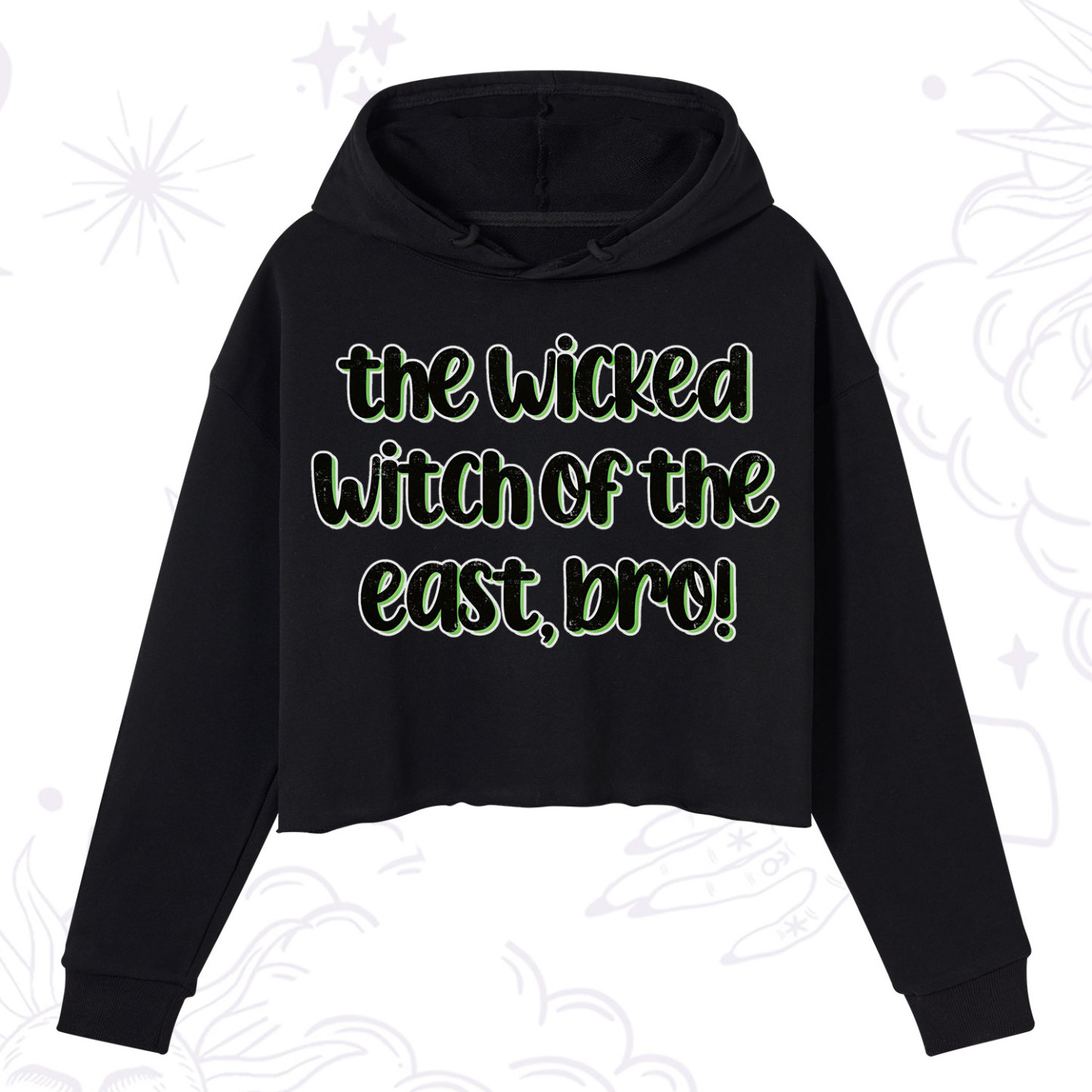 Purplehecate The Wicked Witch of the East Bro Crop Hoodie