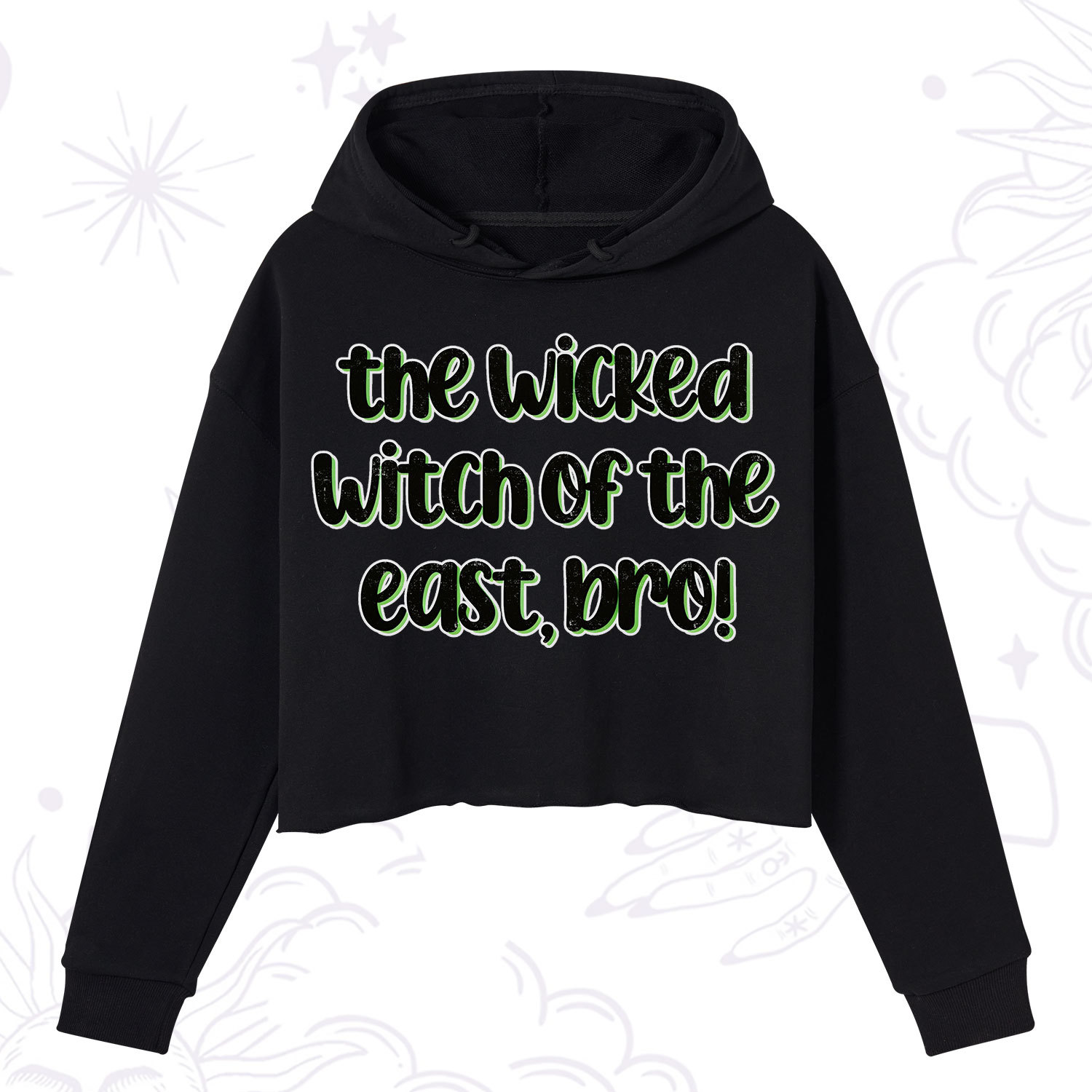 Purplehecate The Wicked Witch of the East Bro Crop Hoodie