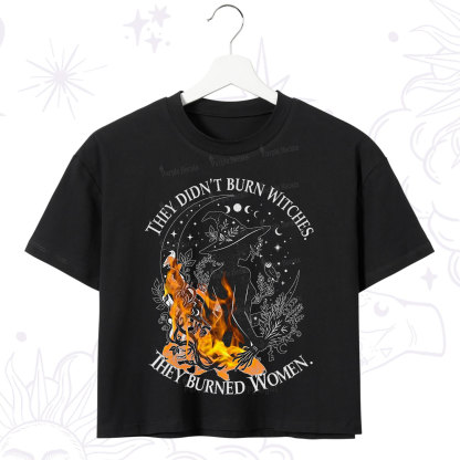 Purplehecate They Didn't Burn Witches Crop T-Shirt