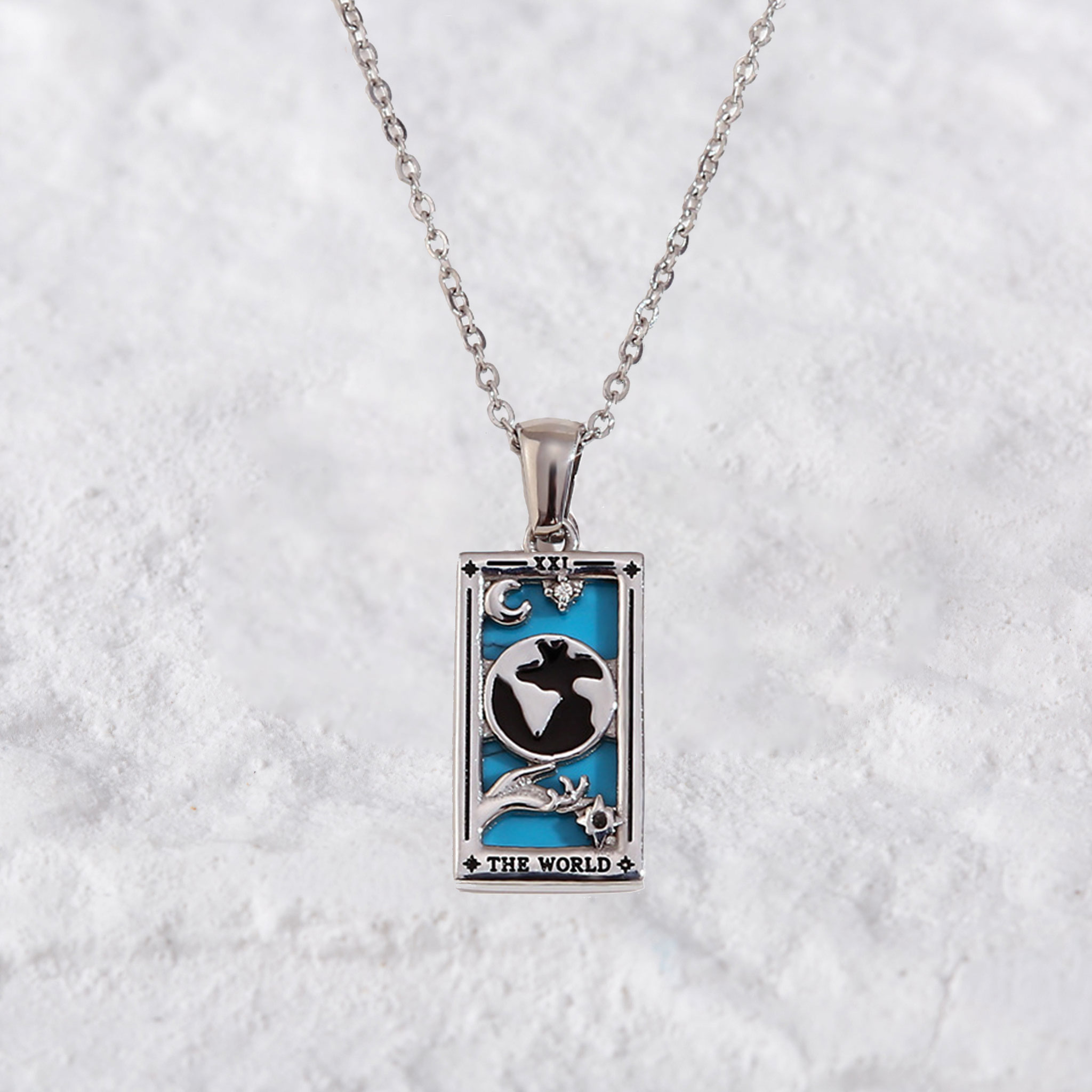 Purplehecate The World Tarot Necklace