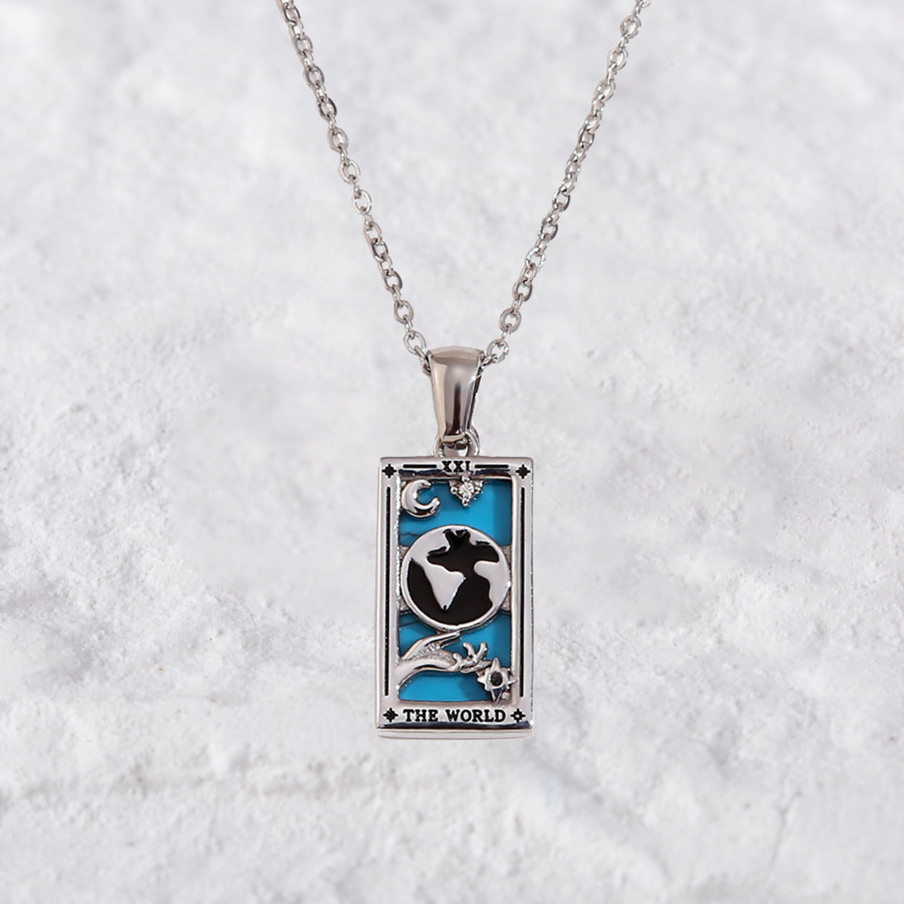 Purplehecate The World Tarot Necklace