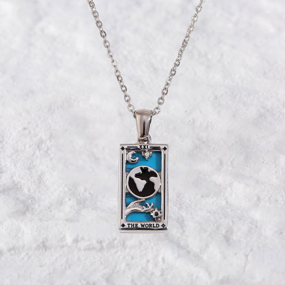 Purplehecate The World Tarot Necklace