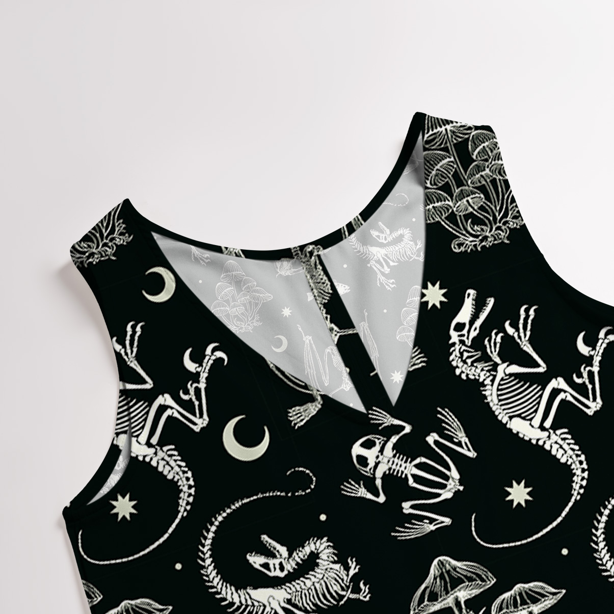 Purplehecate Prehistoric Fantasy Wide Leg Jumpsuit