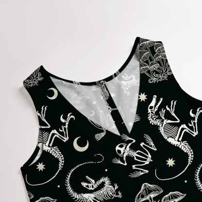 Purplehecate Prehistoric Fantasy Wide Leg Jumpsuit