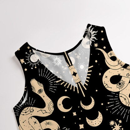 Purplehecate Divine Serpent Under the Moon Wide Leg Jumpsuit