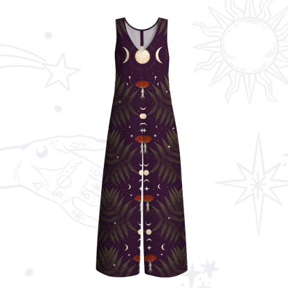 Purplehecate Moonlit Mushroom Gown Wide Leg Jumpsuit
