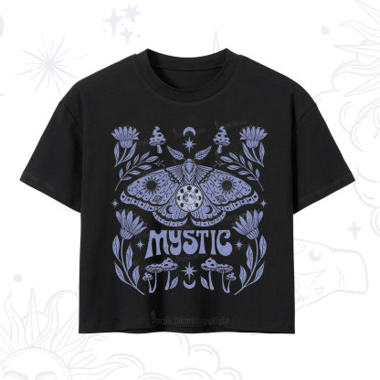Purplehecate Mystic Luna Moth Crop T-Shirt