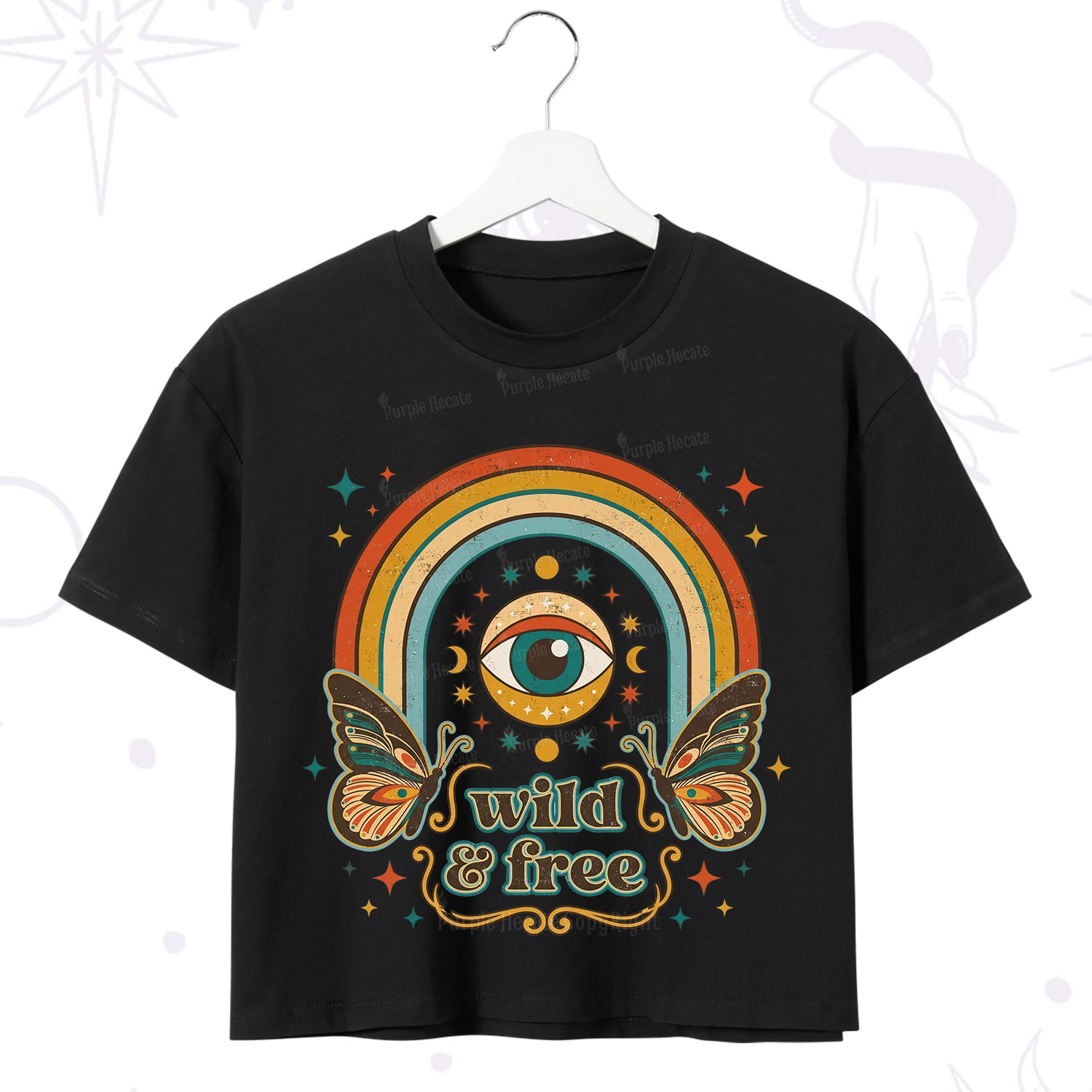 Purplehecate Wild And Free Crop T-Shirt