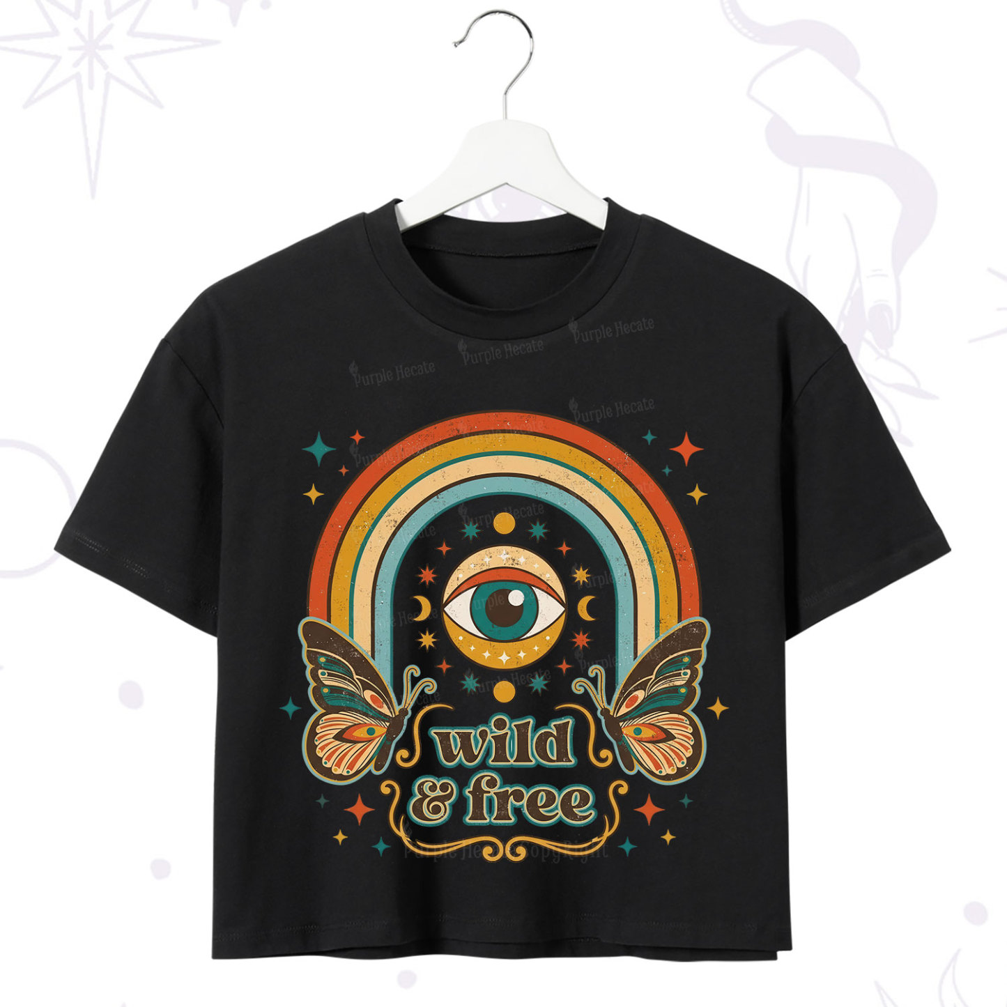 Purplehecate Wild And Free Crop T-Shirt