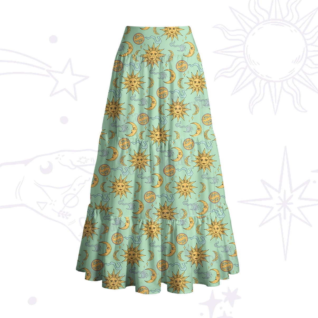 [Copy][Copy]Purplehecate Magic of Sun and Moon Convertible Maxi Skirt