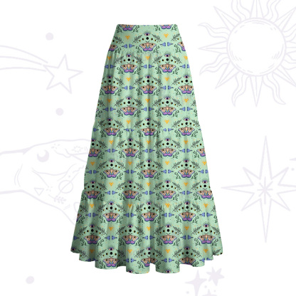 Purplehecate Luna Moth Witch Convertible Maxi Skirt
