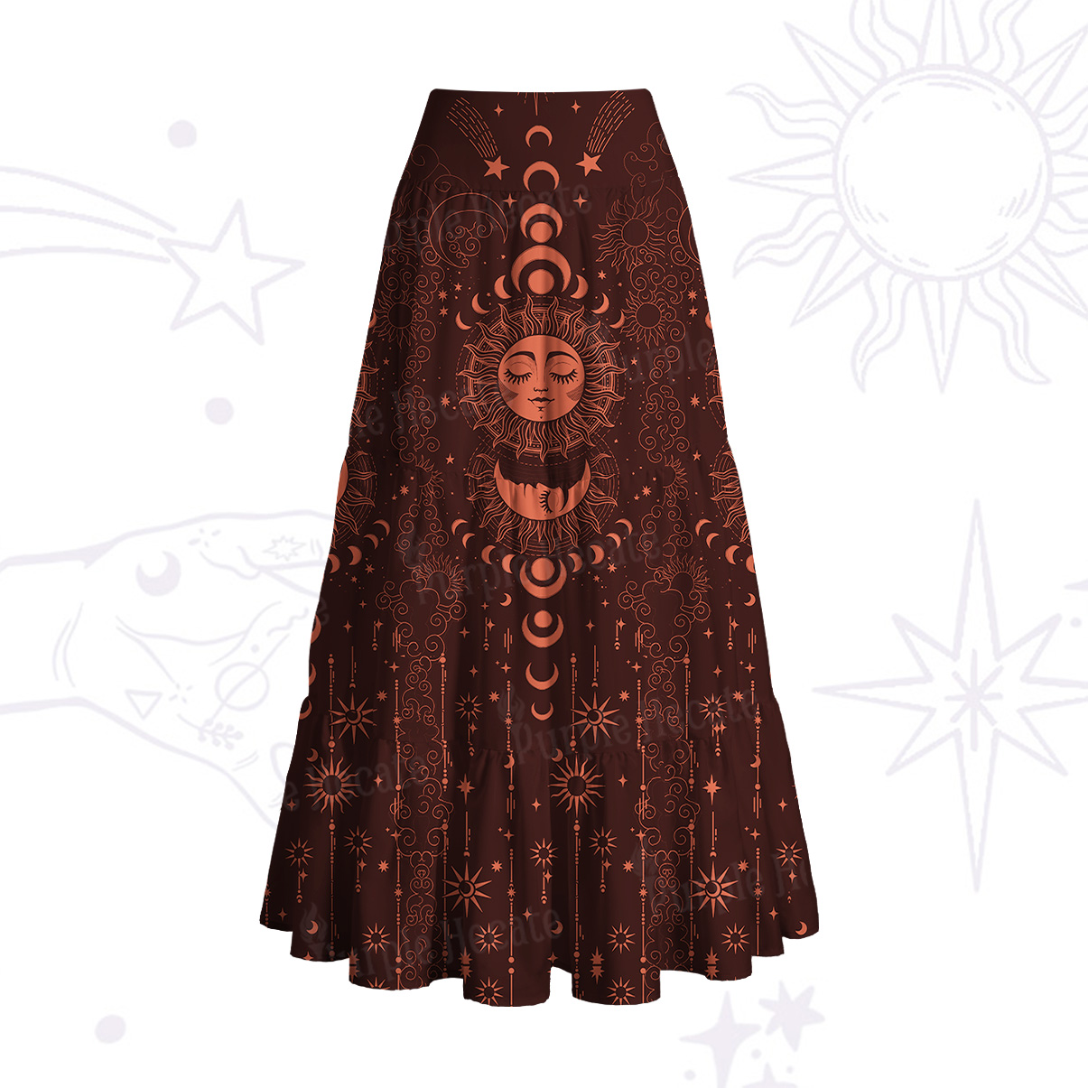 Purplehecate Lunar Eclipse Convertible Maxi Skirt