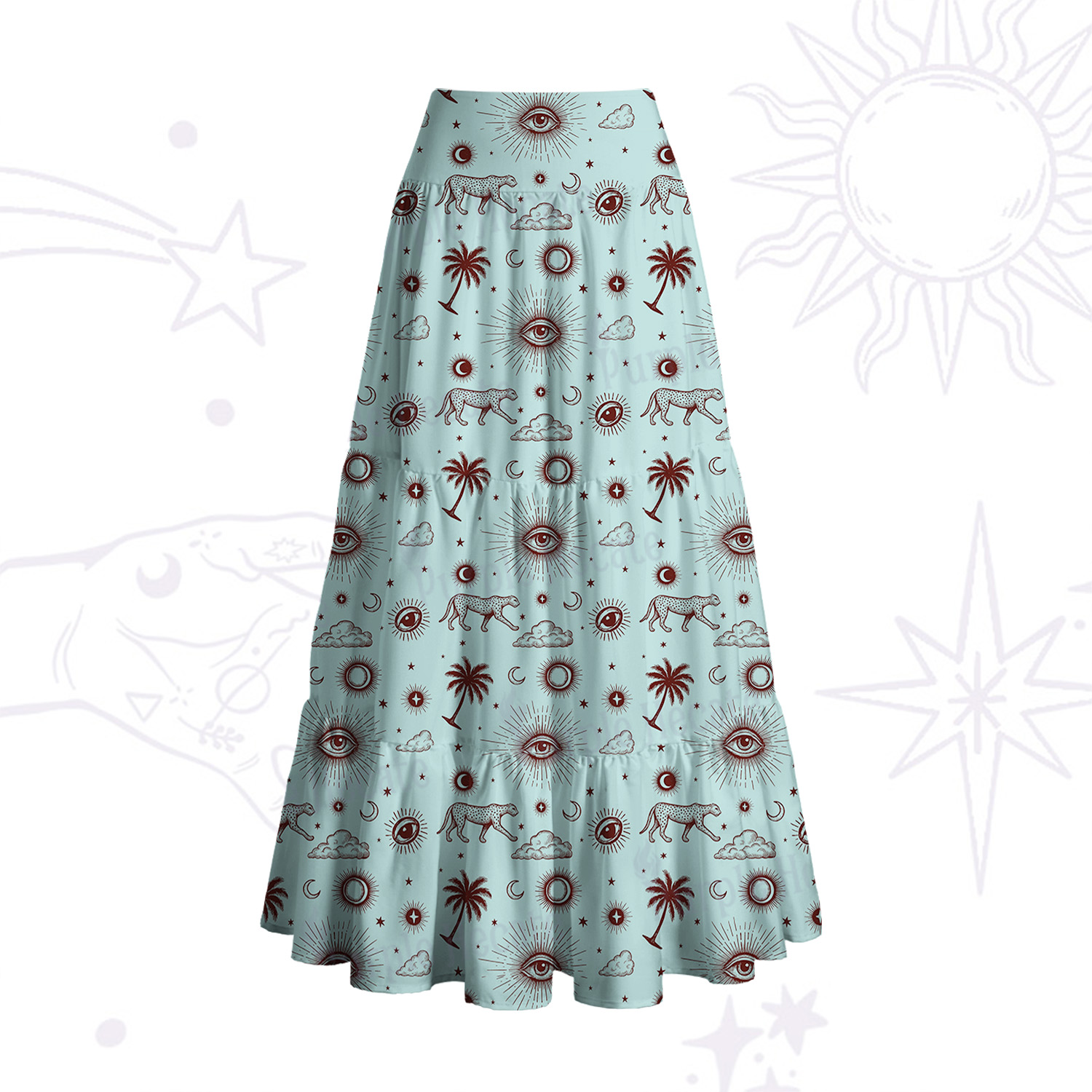 Purplehecate Eye of the Universe Convertible Maxi Skirt