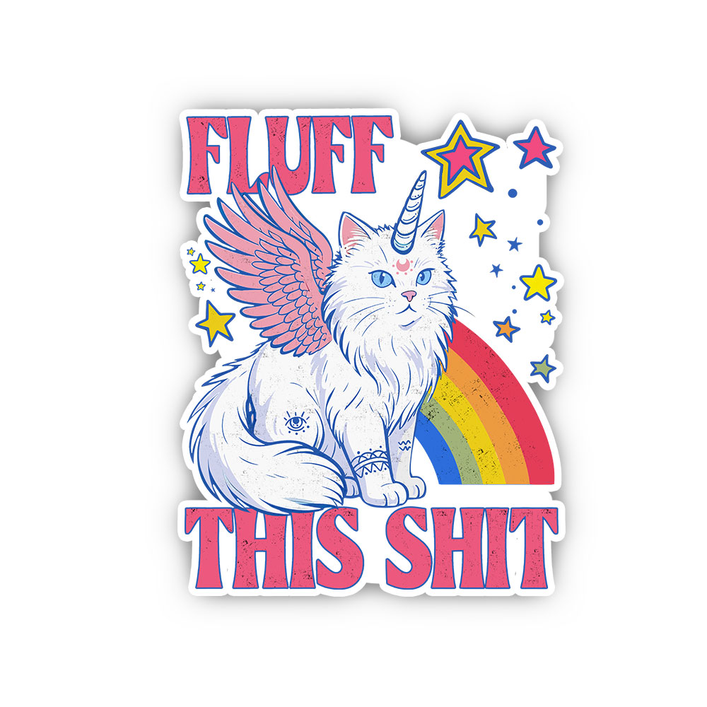 Purplehecate Fluff This Sh*t Cat Sticker