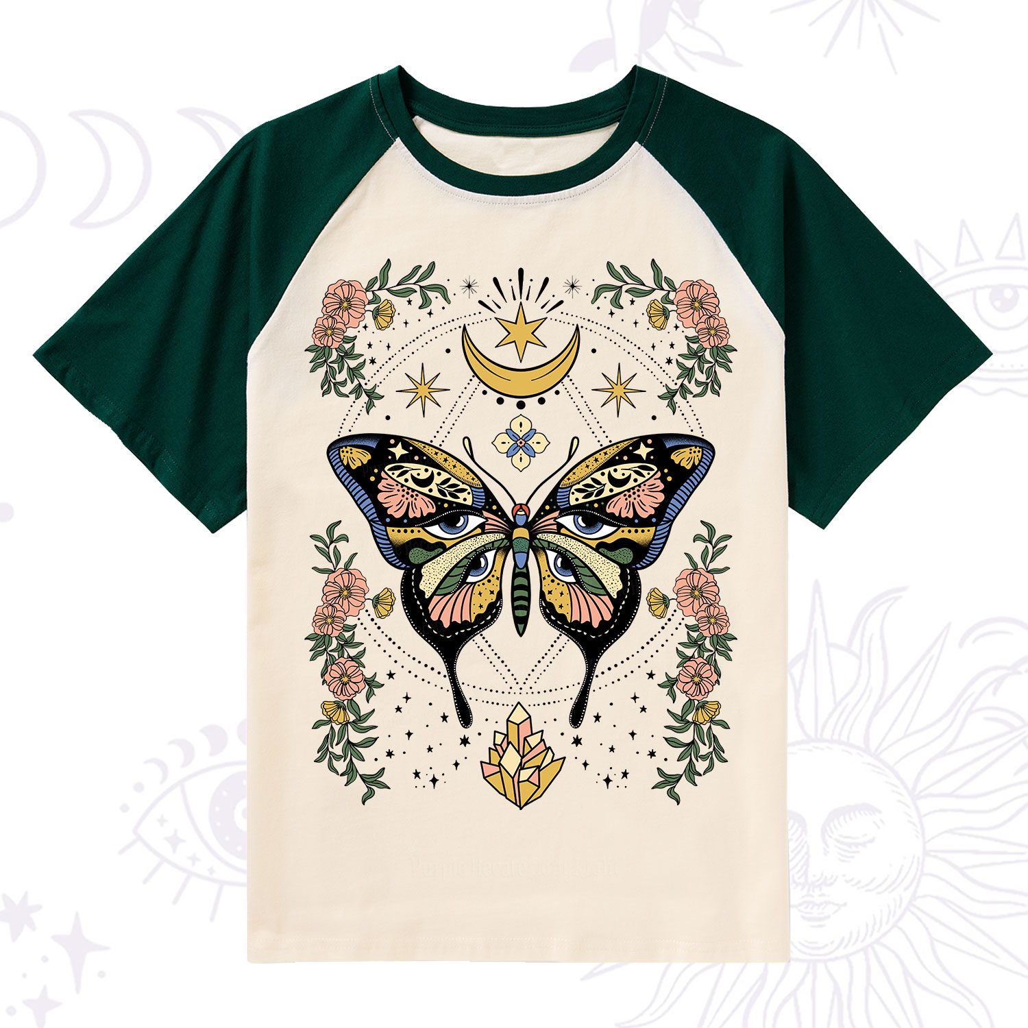 Purplehecate I Am Opening Raglan Short Sleeve T‑Shirt