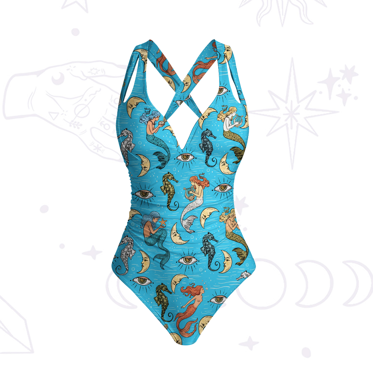 Purplehecate Mermaid Magic One-Piece Swimsuit