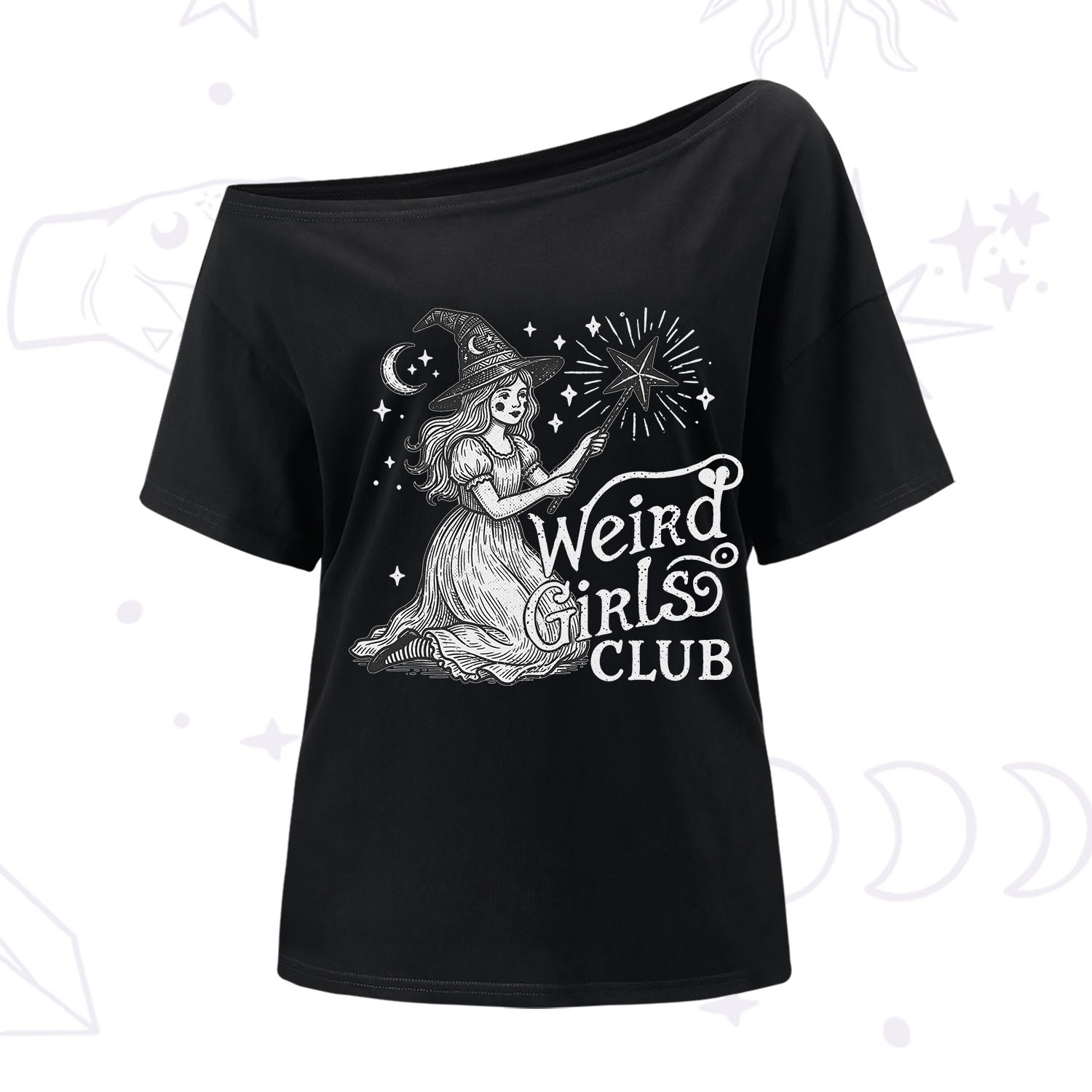 Purplehecate Weird Girls Club One Shoulder T-Shirt