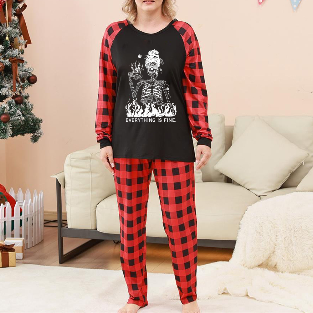 Purplehecate Everything Is Fine Christmas Pajamas