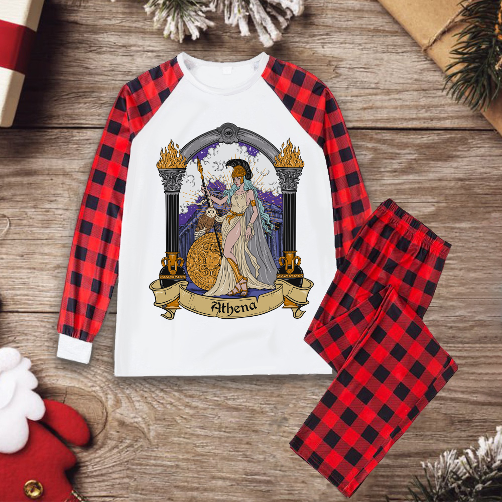 Purplehecate The Wise Goddess Athena Christmas Pajamas