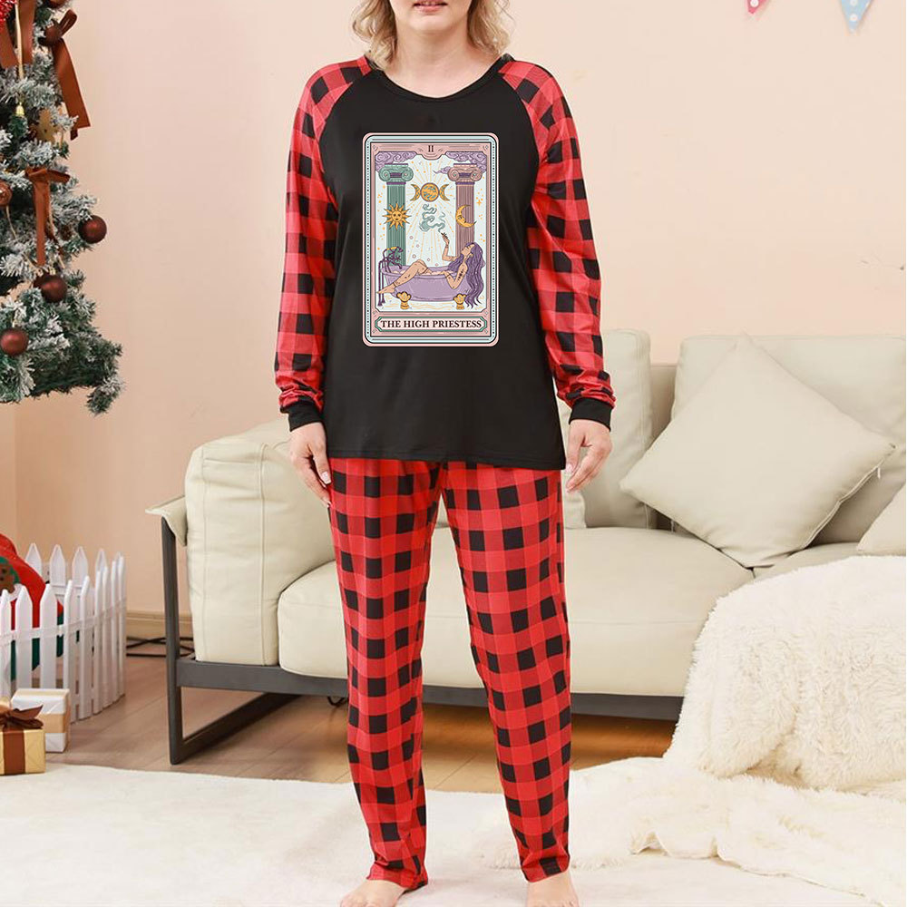 Purplehecate The High Priestess Tarot Christmas Pajamas