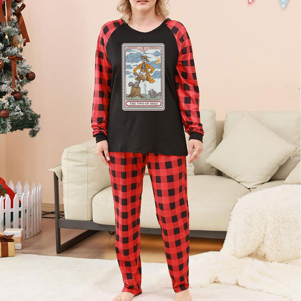 Purplehecate The Two Of Deez Tarot Christmas Pajamas