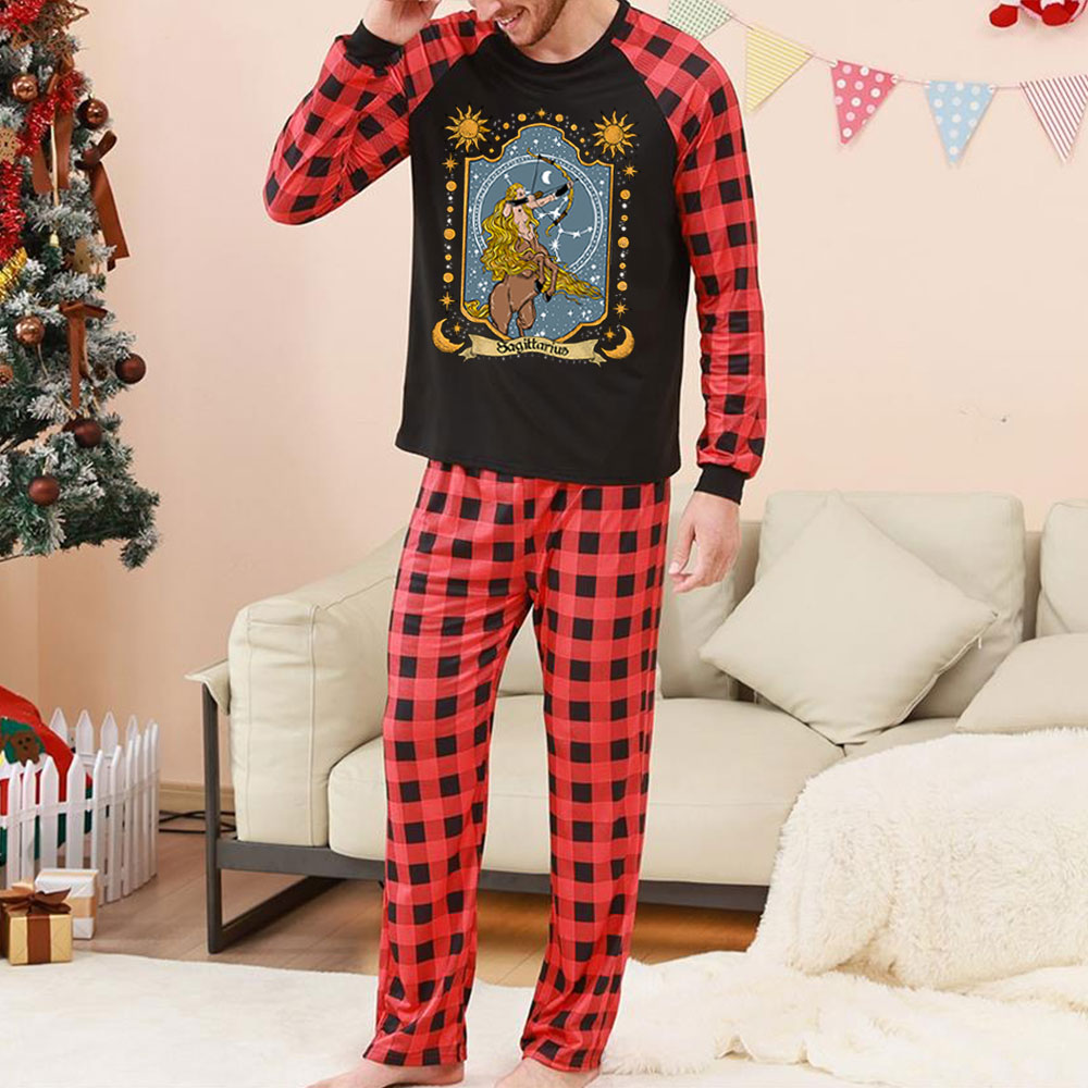 Purplehecate Sagittarius Zodiac Christmas Pajamas