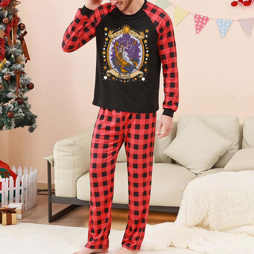 Purplehecate Celestial Scorpio Zodiac Christmas Pajamas