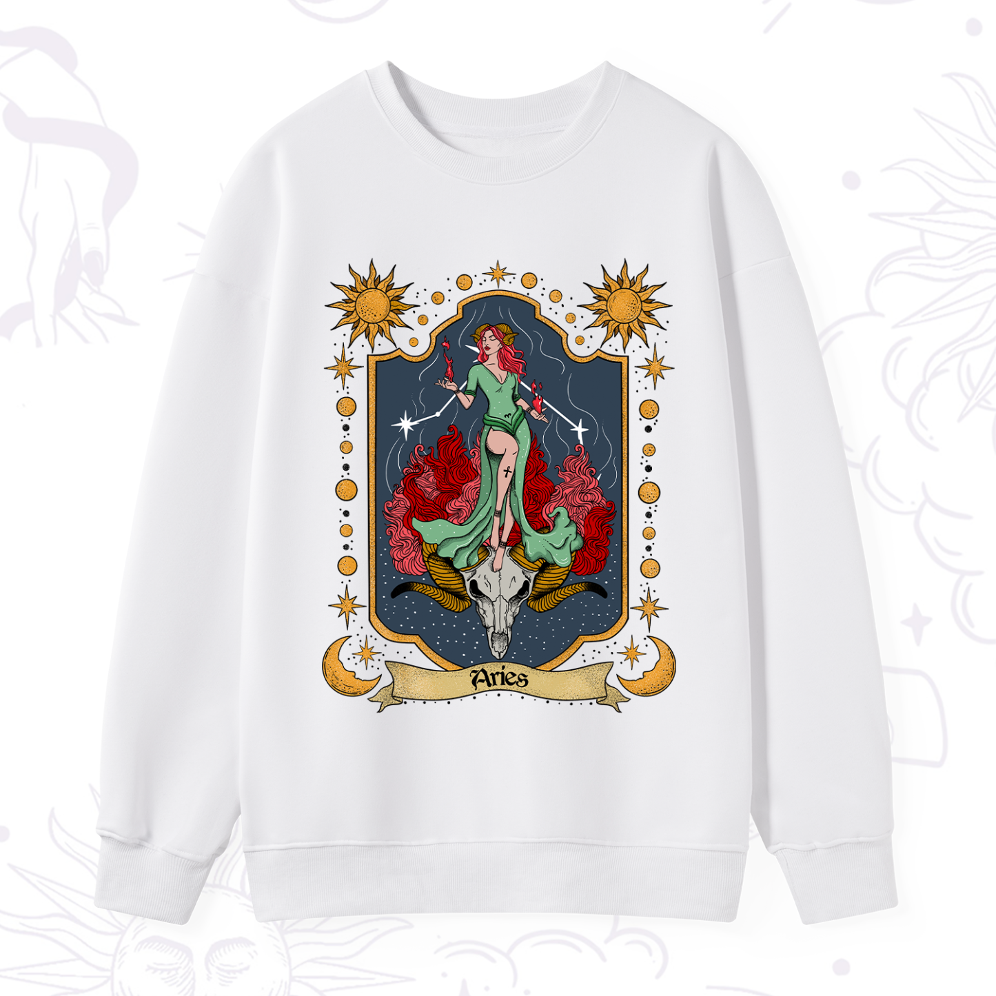 Purplehecate Aries Zodiac Sweatshirt