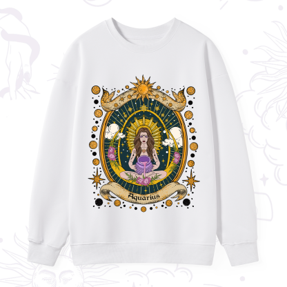 Purplehecate Aquarius Radiance Zodiac Sweatshirt