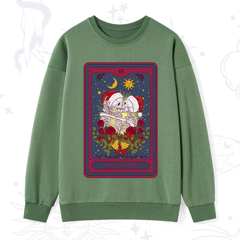 Purplehecate Christmas The Lovers Tarot Sweatshirt