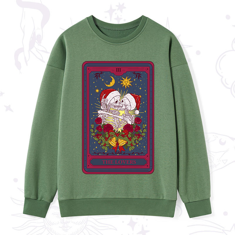 Purplehecate Christmas The Lovers Tarot Sweatshirt