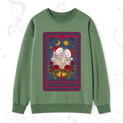 Purplehecate Christmas The Lovers Tarot Sweatshirt