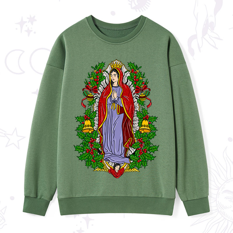 Purplehecate Christmas Mother Mary Sweatshirt