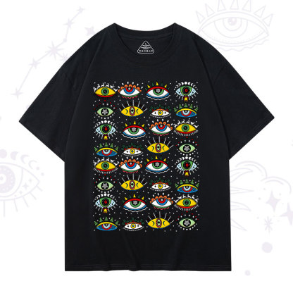 Purplehecate Christmas Evil Eye Pattern T-Shirt
