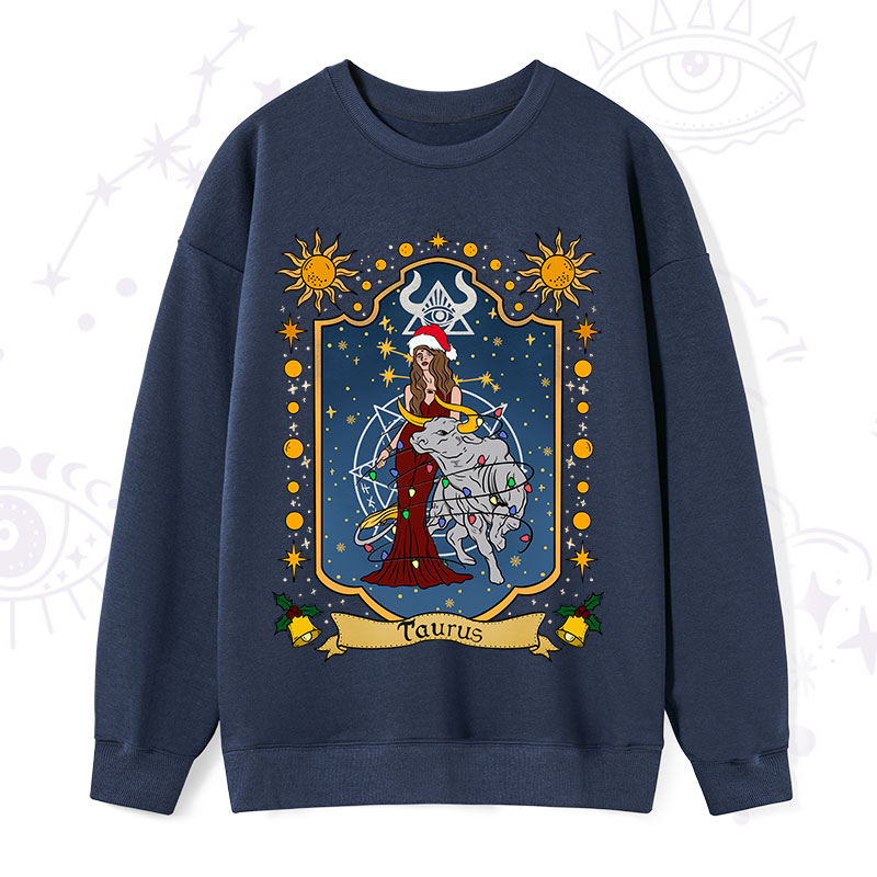 Purplehecate Christmas Taurus Zodiac Sweatshirt