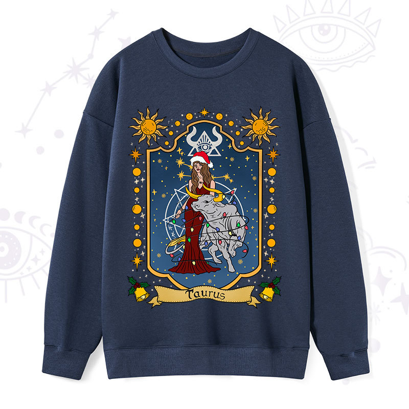Purplehecate Christmas Taurus Zodiac Sweatshirt