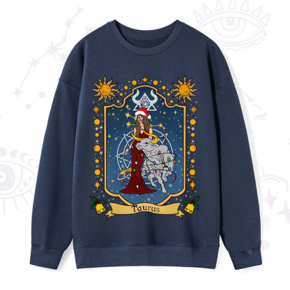 Purplehecate Christmas Taurus Zodiac Sweatshirt