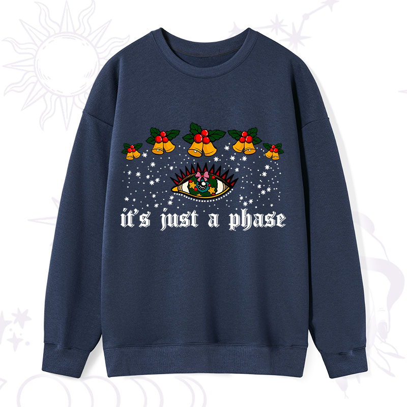 Purplehecate Christmas It's Just A Phase Sweatshirt