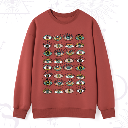 Purplehecate Evil Eye Pattern Sweatshirt