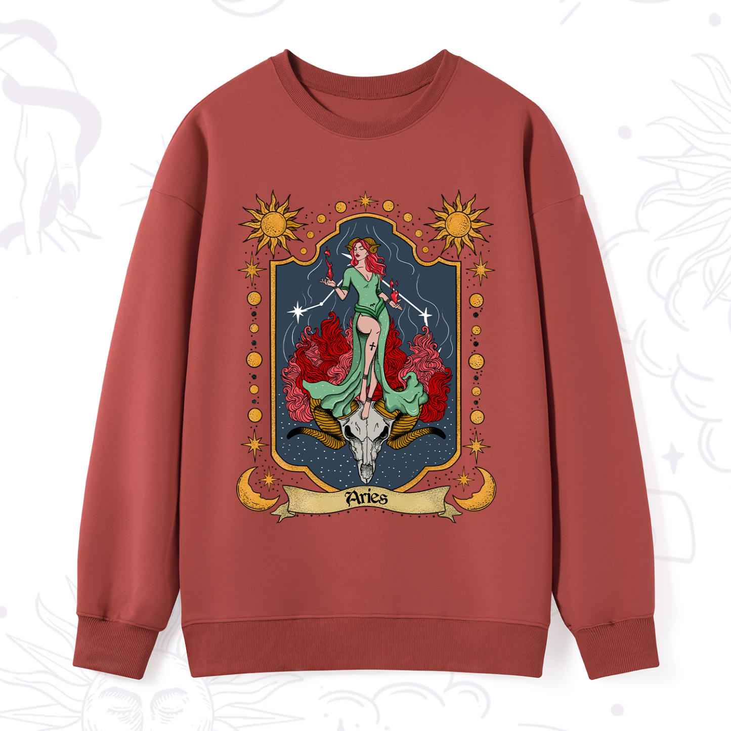 Purplehecate Aries Zodiac Sweatshirt