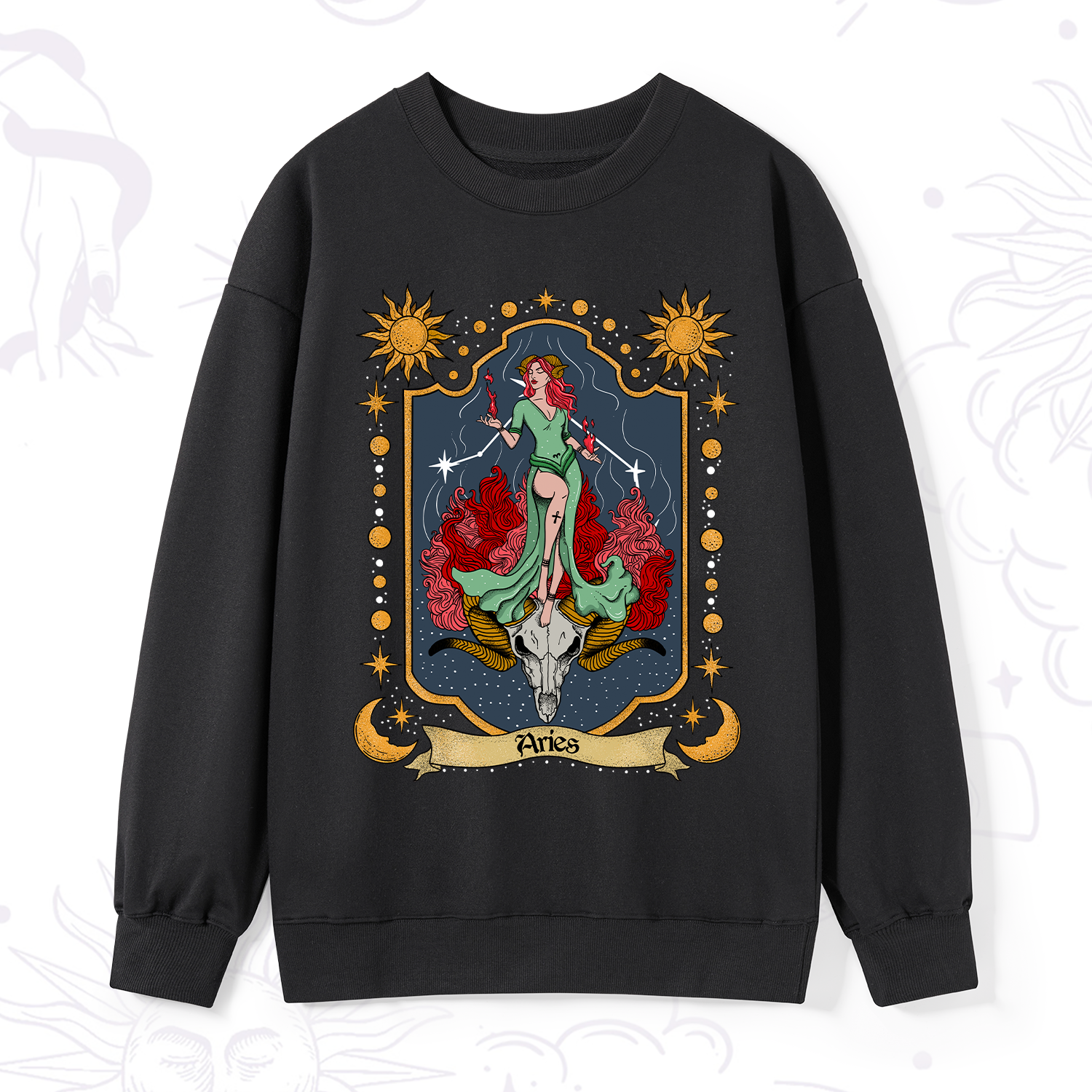 Purplehecate Aries Zodiac Sweatshirt