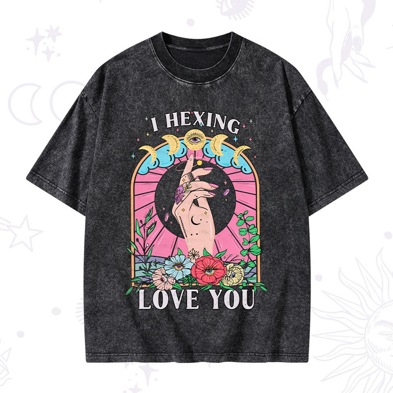 Purplehecate I Hexing Love You Washed T-Shirt