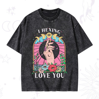 Purplehecate I Hexing Love You Washed T-Shirt
