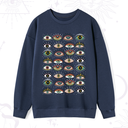 Purplehecate Evil Eye Pattern Sweatshirt