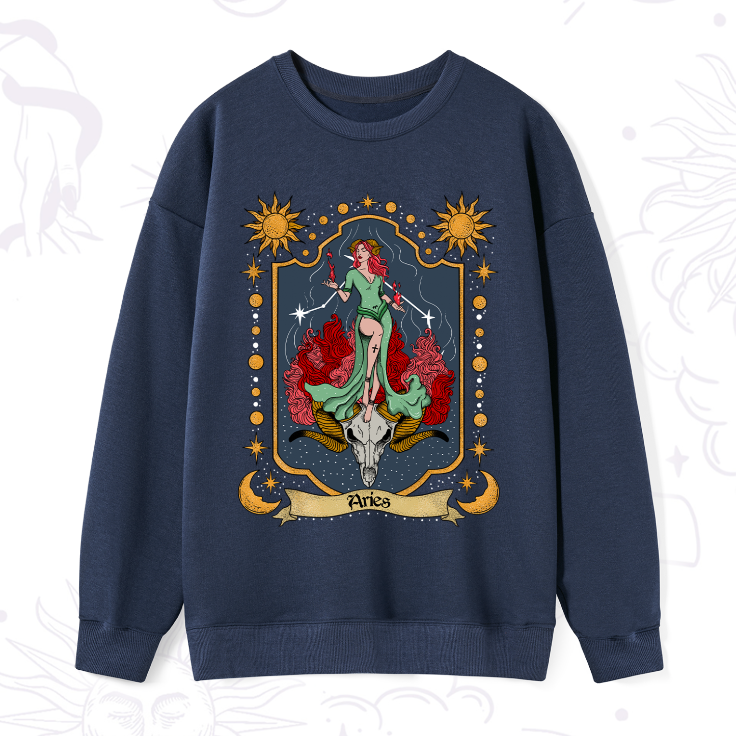 Purplehecate Aries Zodiac Sweatshirt