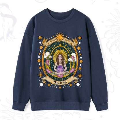 Purplehecate Aquarius Radiance Zodiac Sweatshirt