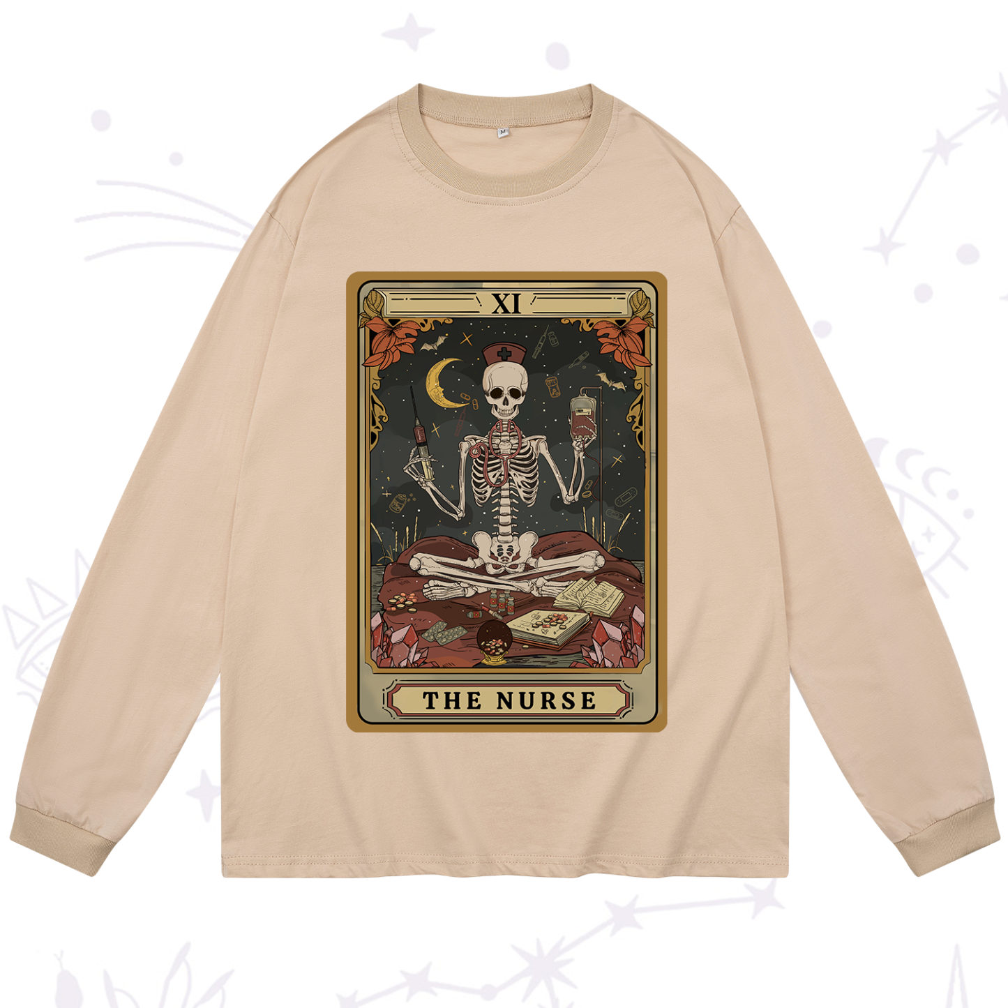 Purplehecate The Nurse Tarot Long Sleeve T-Shirt