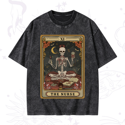 Purplehecate The Nurse Tarot Washed T-Shirt