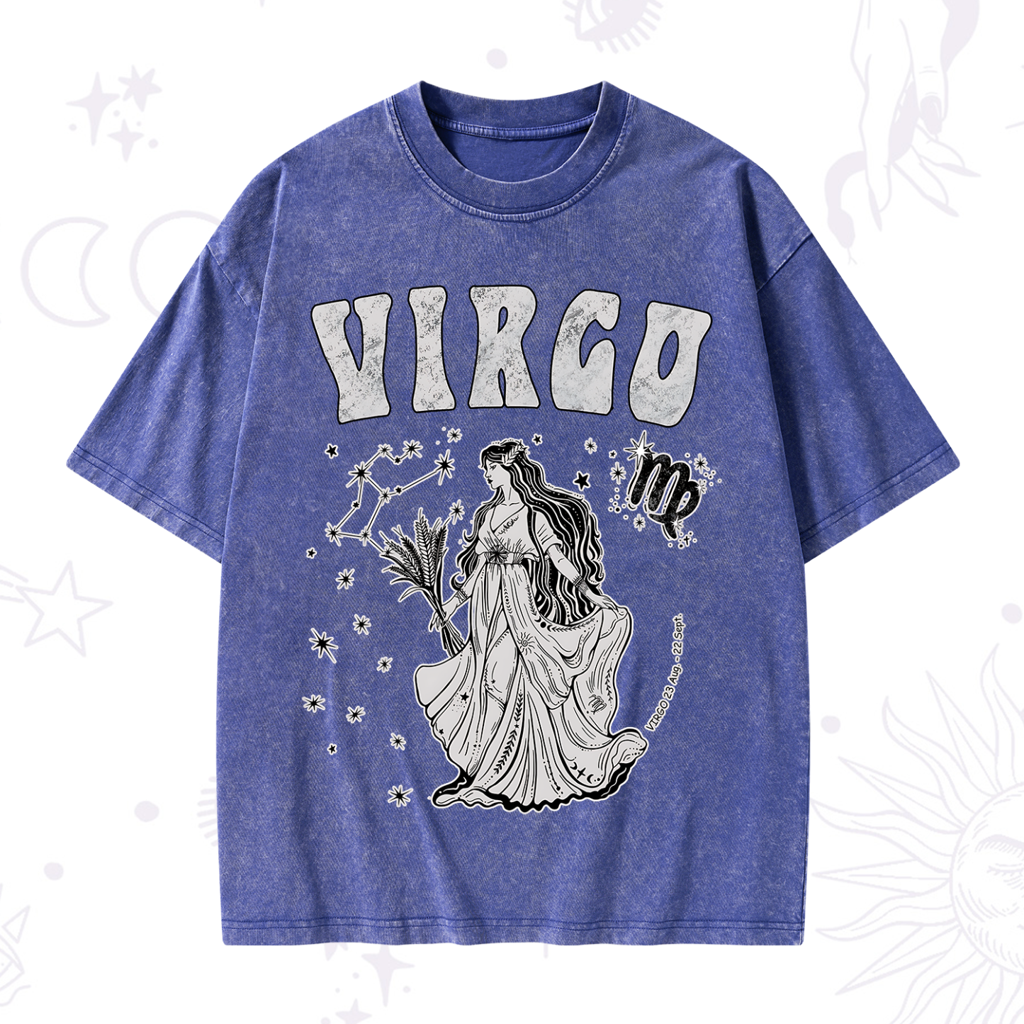 Purplehecate Virgo Starshine Zodiac Washed T-Shirt