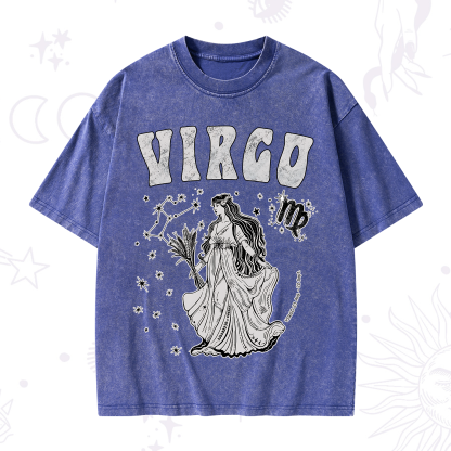 Purplehecate Virgo Starshine Zodiac Washed T-Shirt